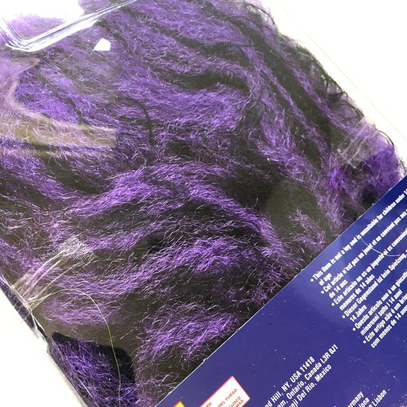 Dreadlock Party Purple & Blk Wig  NWT NOS VTG - Picture 4 of 8
